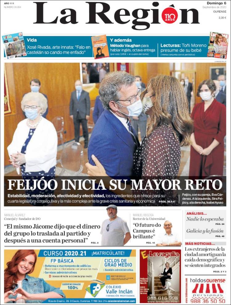 Portada de La Región de Ourense (Espa&ntilde;a)