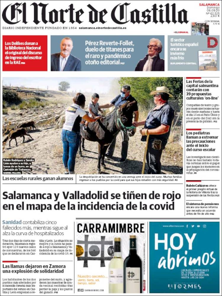 Portada de Norte de Castilla - Salamanca (Espa&ntilde;a)