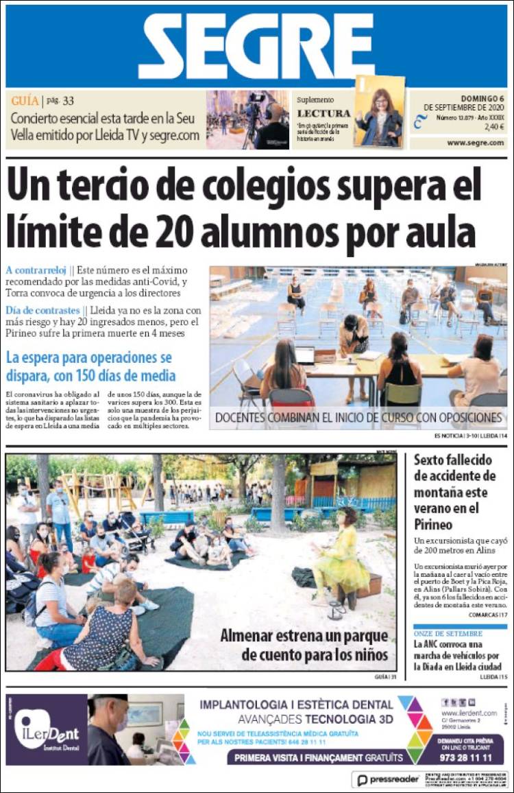 Portada de Segre  (Espa&ntilde;a)