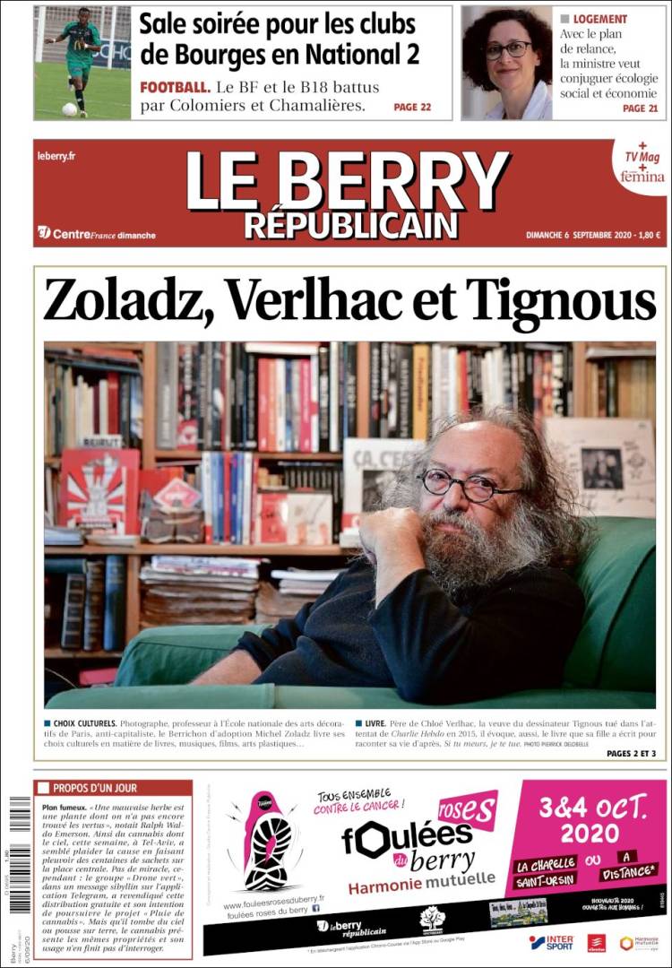 Portada de Berry Republicain (Francia)