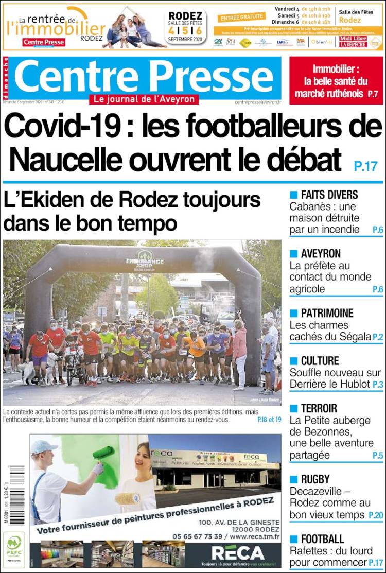 Portada de Centre Presse (France)