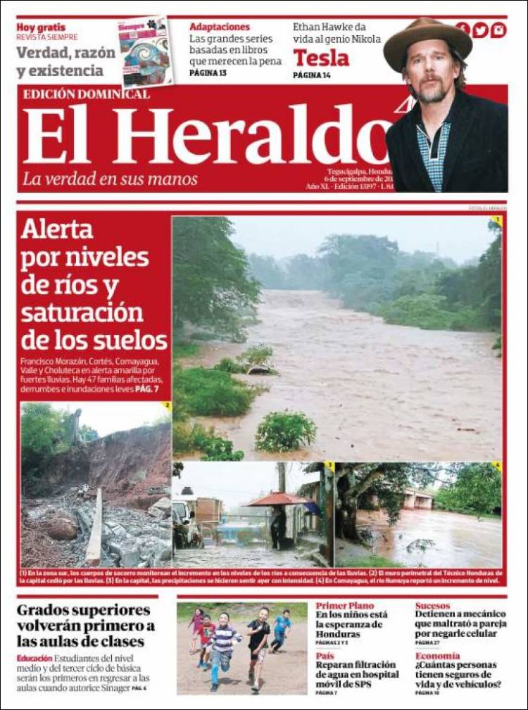Portada de El Heraldo (Honduras)