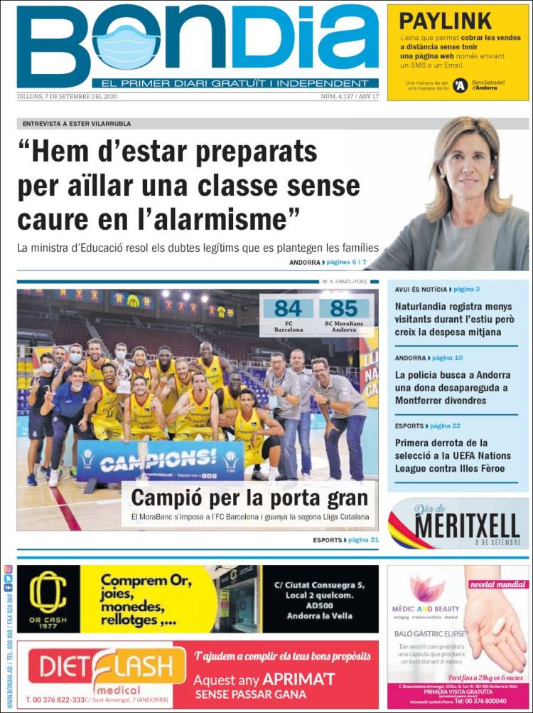 Portada de Diari Bondia (Andorra)