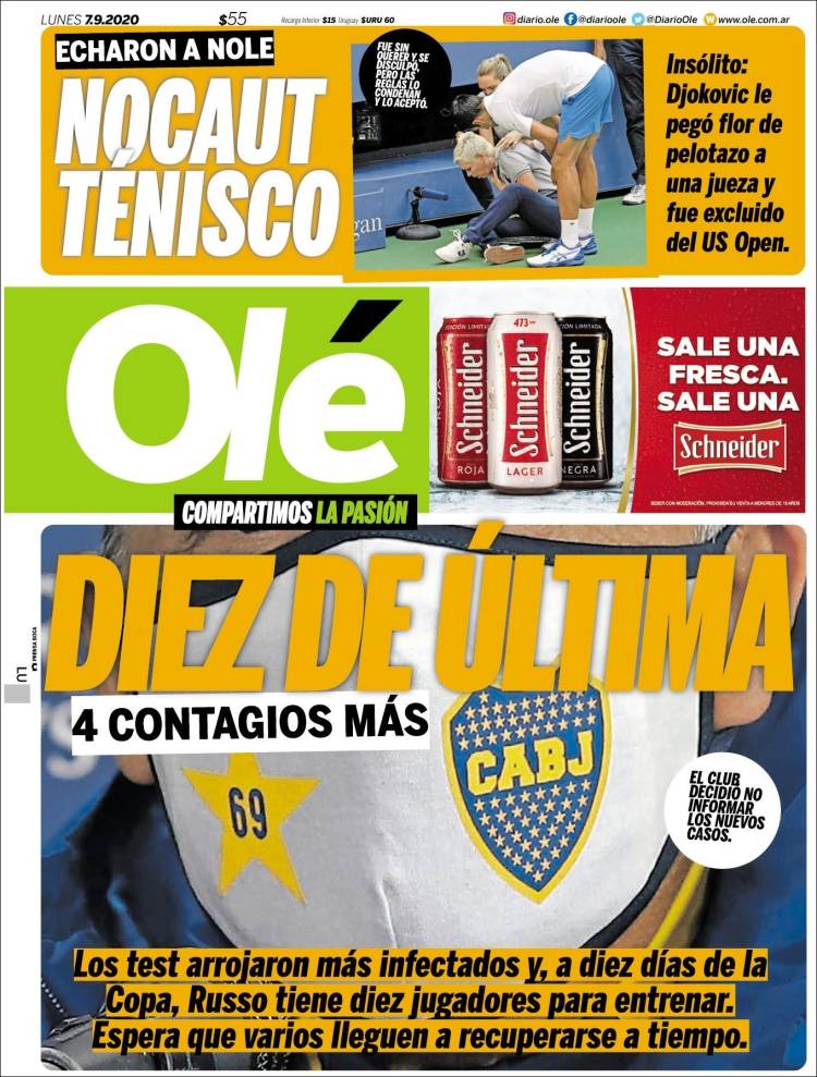 Portada de Olé (Argentina)