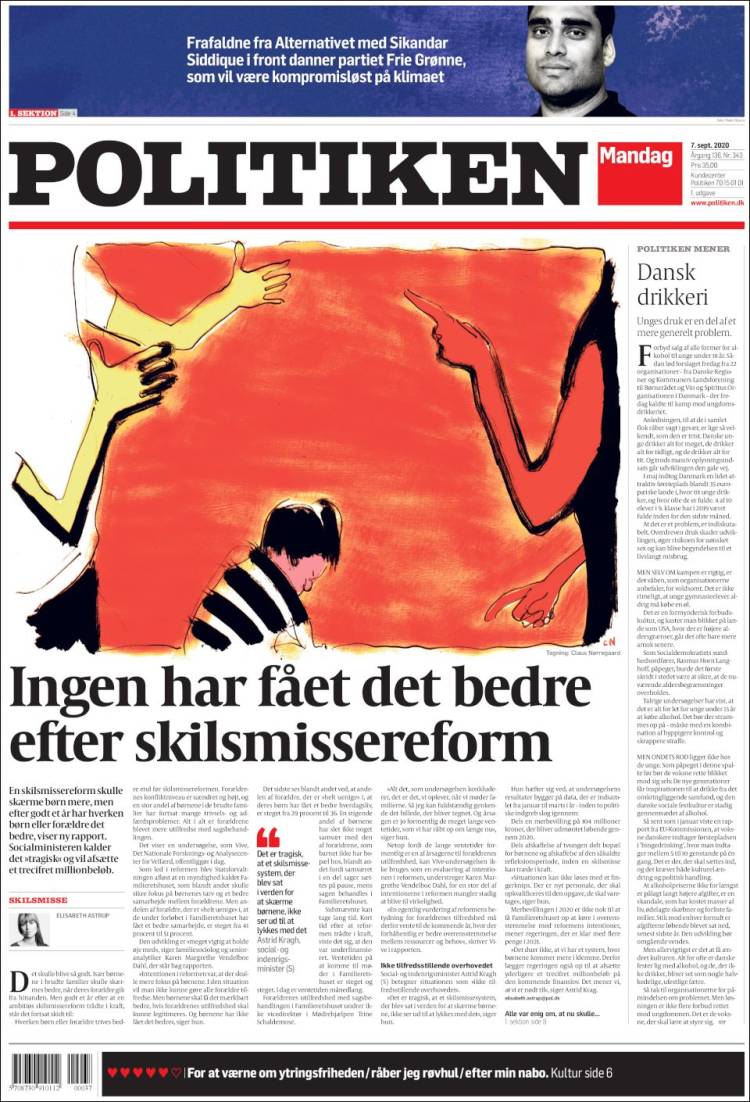 Portada de Politiken (Dinamarca)