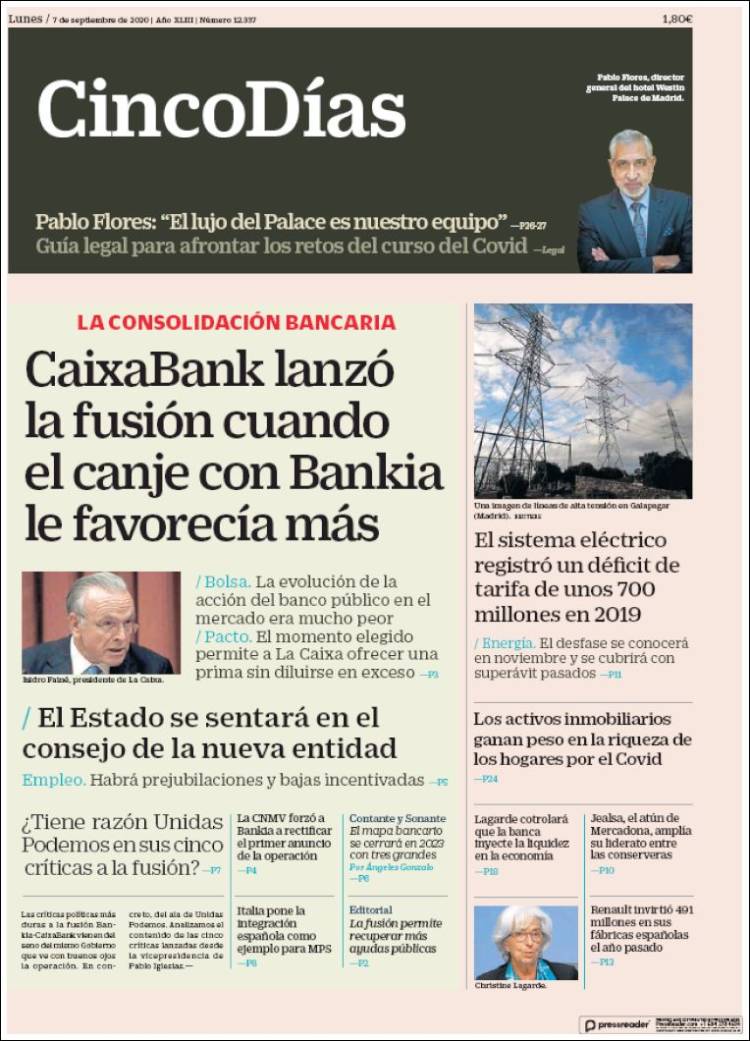 Portada de Cinco Días (Espa&ntilde;a)