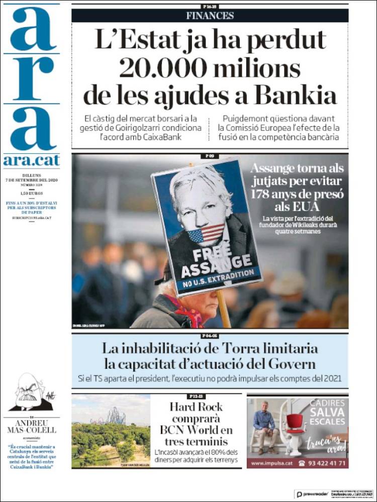 Portada de Ara (España)