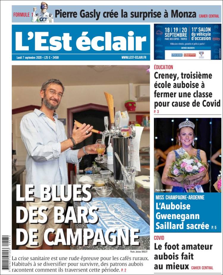 Portada de L'Est Eclair (Francia)