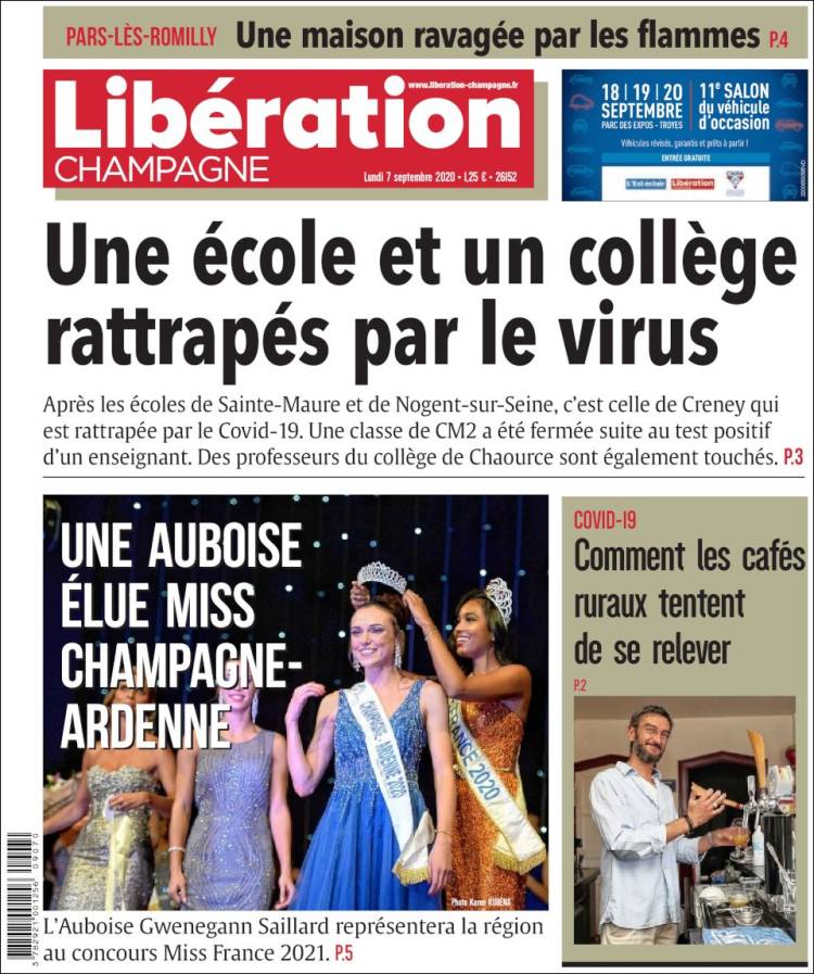 Portada de Libération Champagne (Francia)