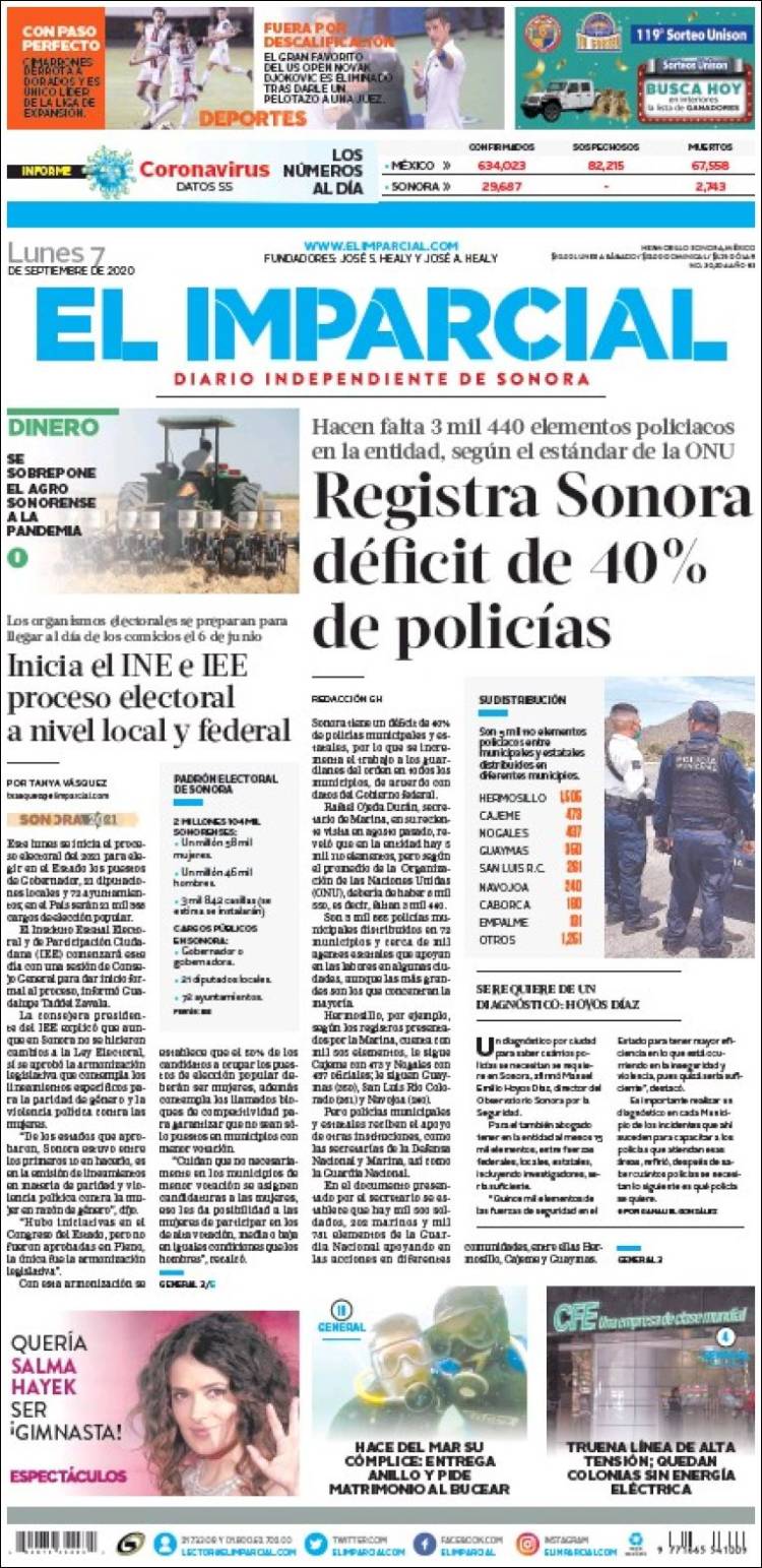 Portada de El Imparcial (M&eacute;xico)