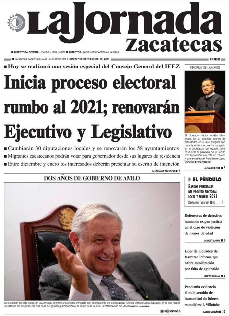 Portada de Jornada de Zacatecas (M&eacute;xico)