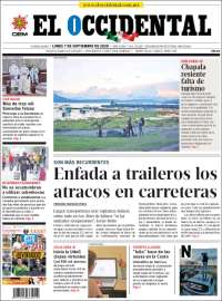 Portada de El Occidental (M&eacute;xico)