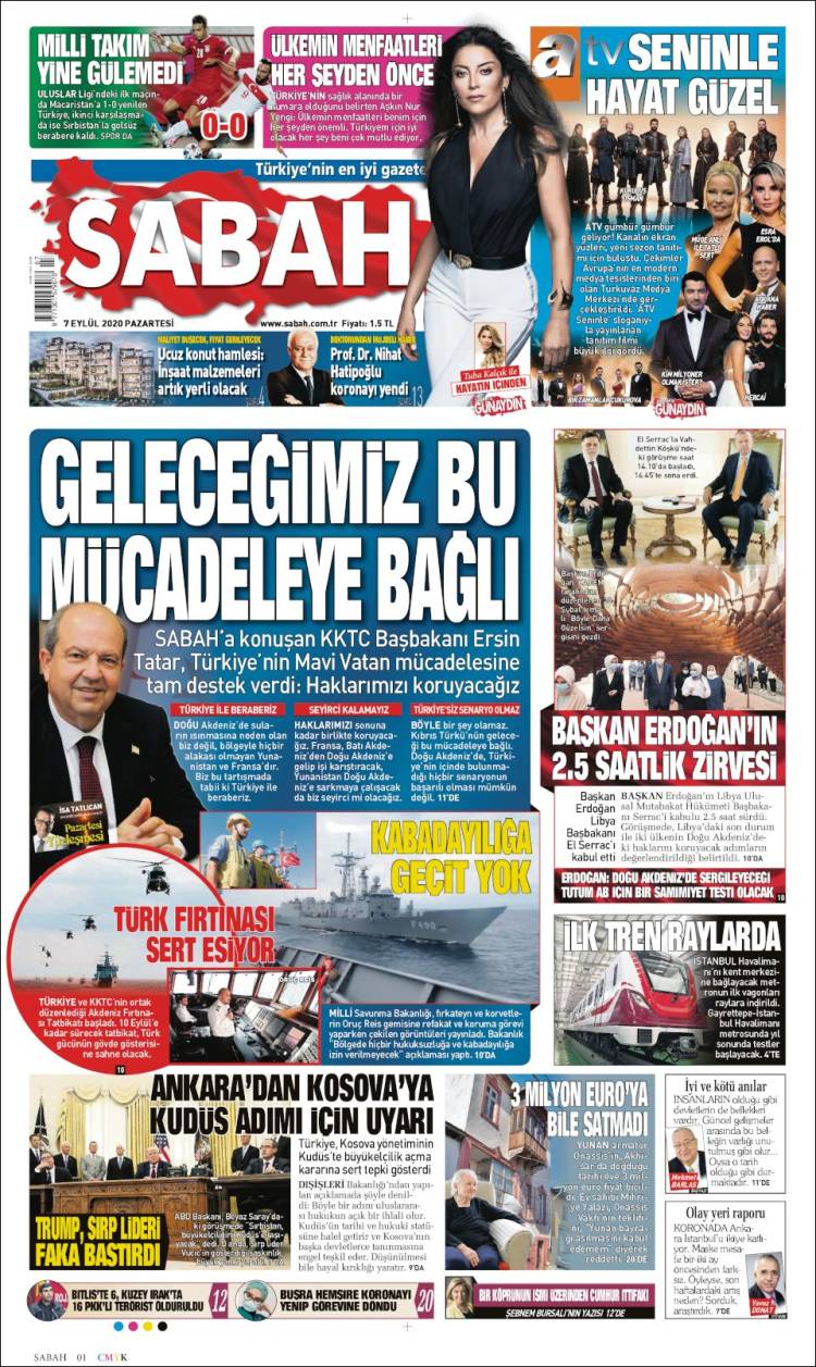 Portada de Sabah (Turqu&iacute;a)