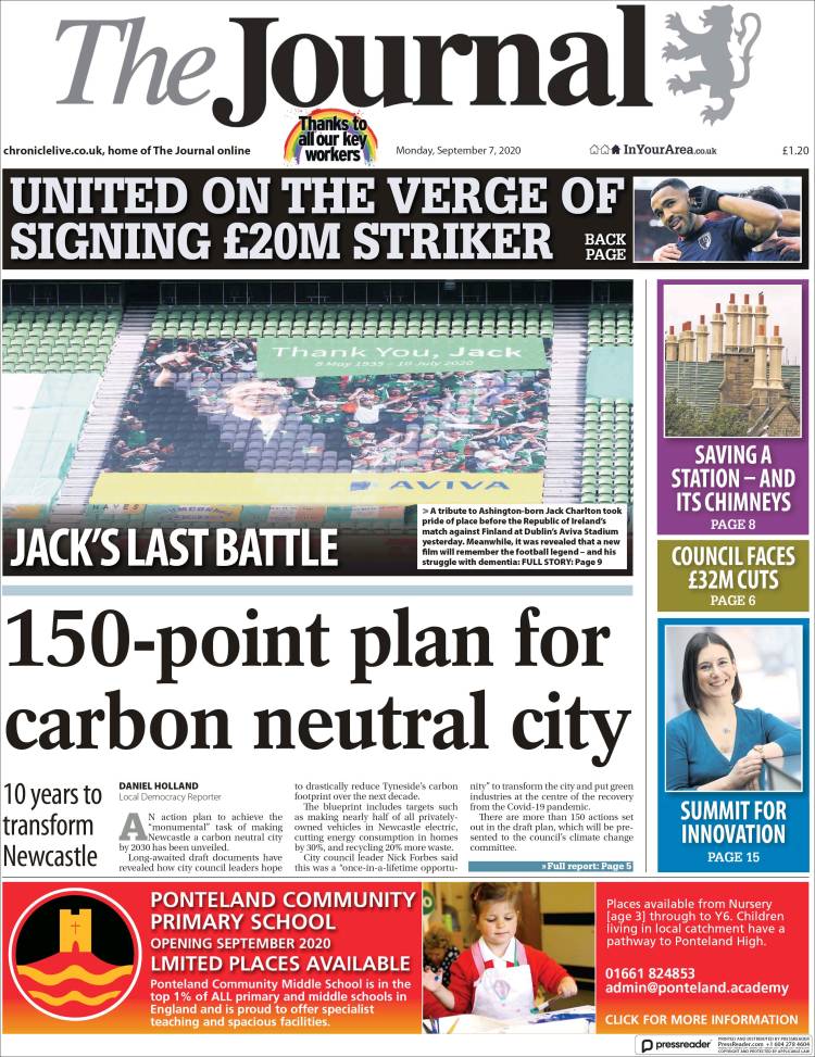 Portada de The Journal (Reino Unido)