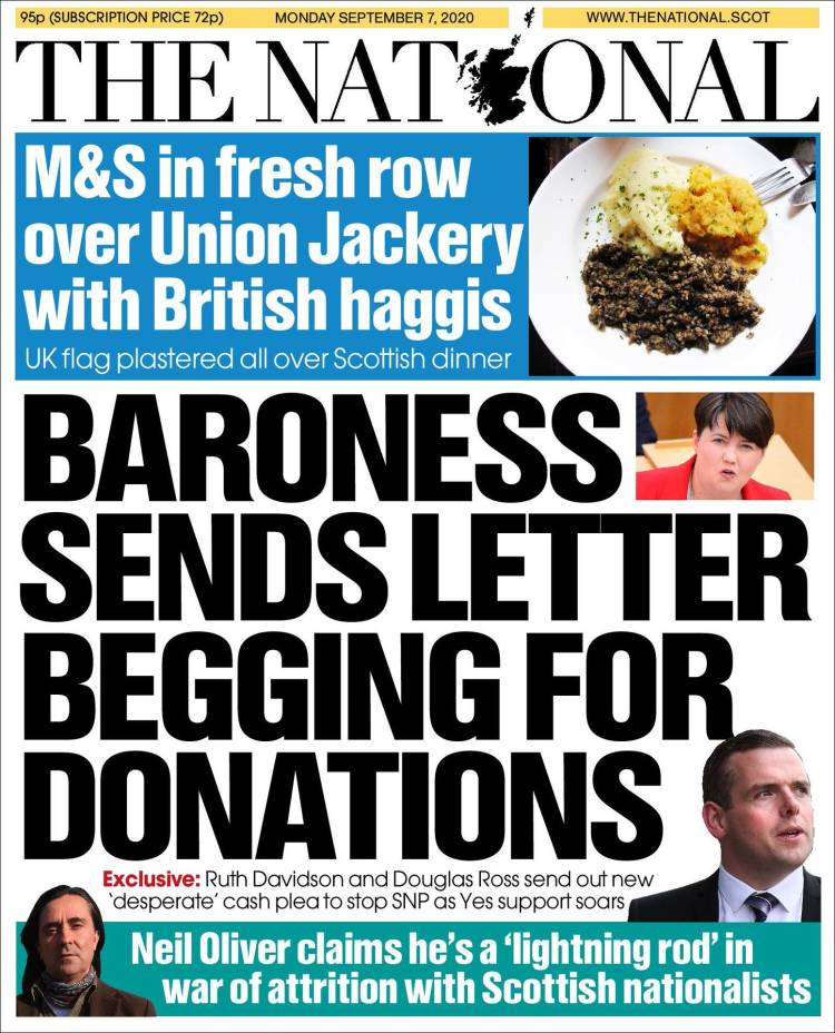 Portada de The National (Reino Unido)