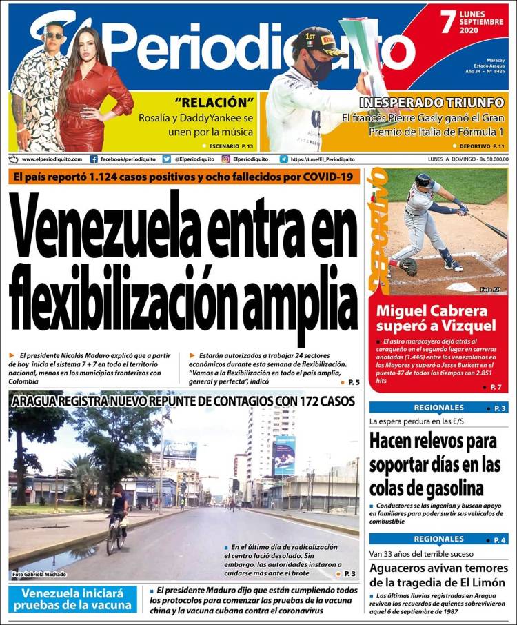 Portada de Periodiquito de Aragua (Venezuela)