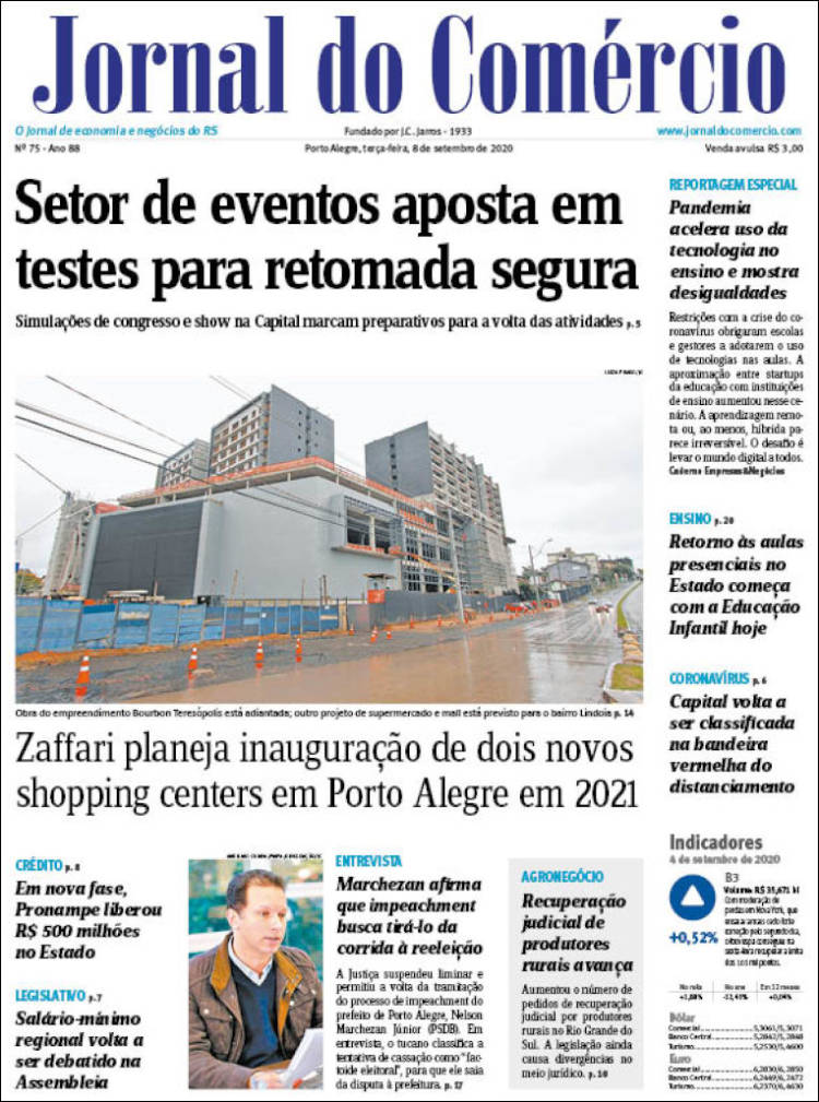 Portada de Jornal do Comércio (Brasil)