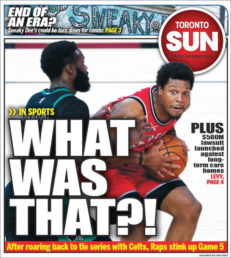 Portada de The Toronto Sun (Canadá)