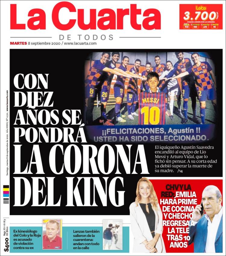 Portada de La Cuarta (Chile)