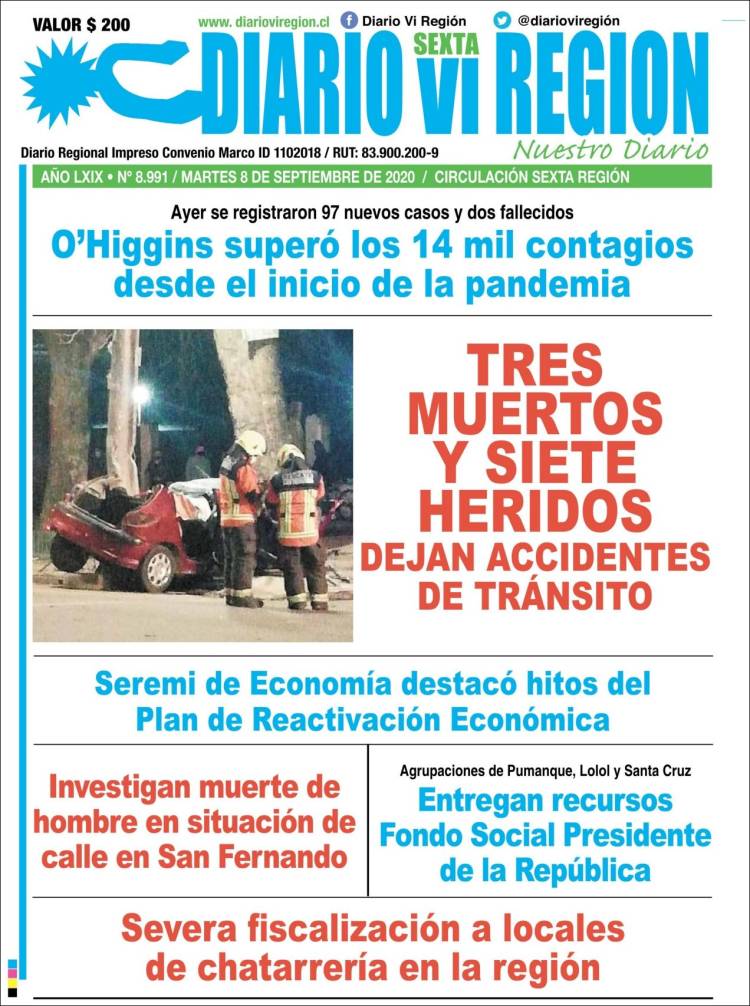 Portada de Diario VI Región (Chile)