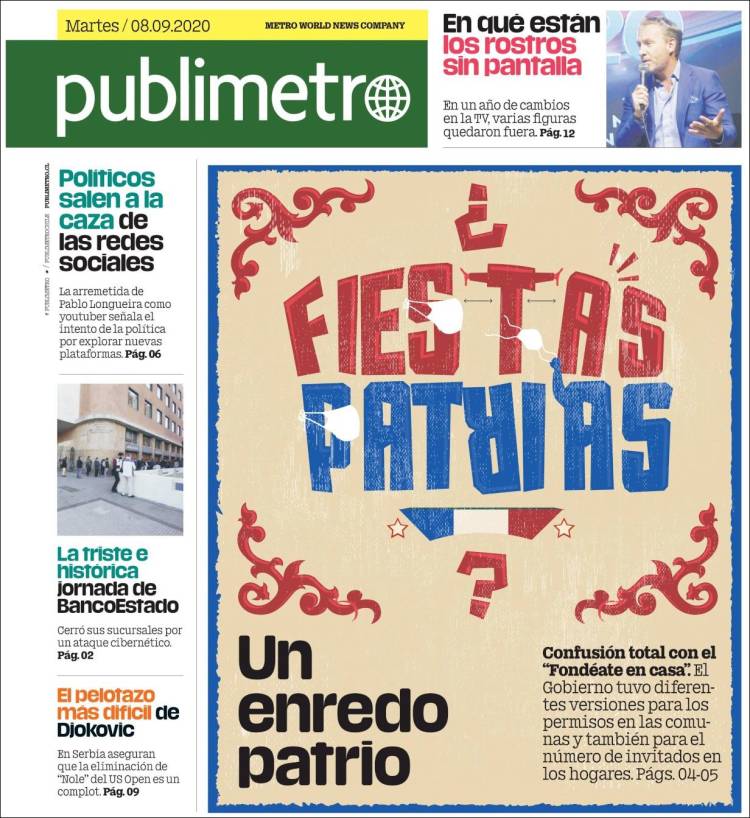 Portada de Publimetro (Chile)