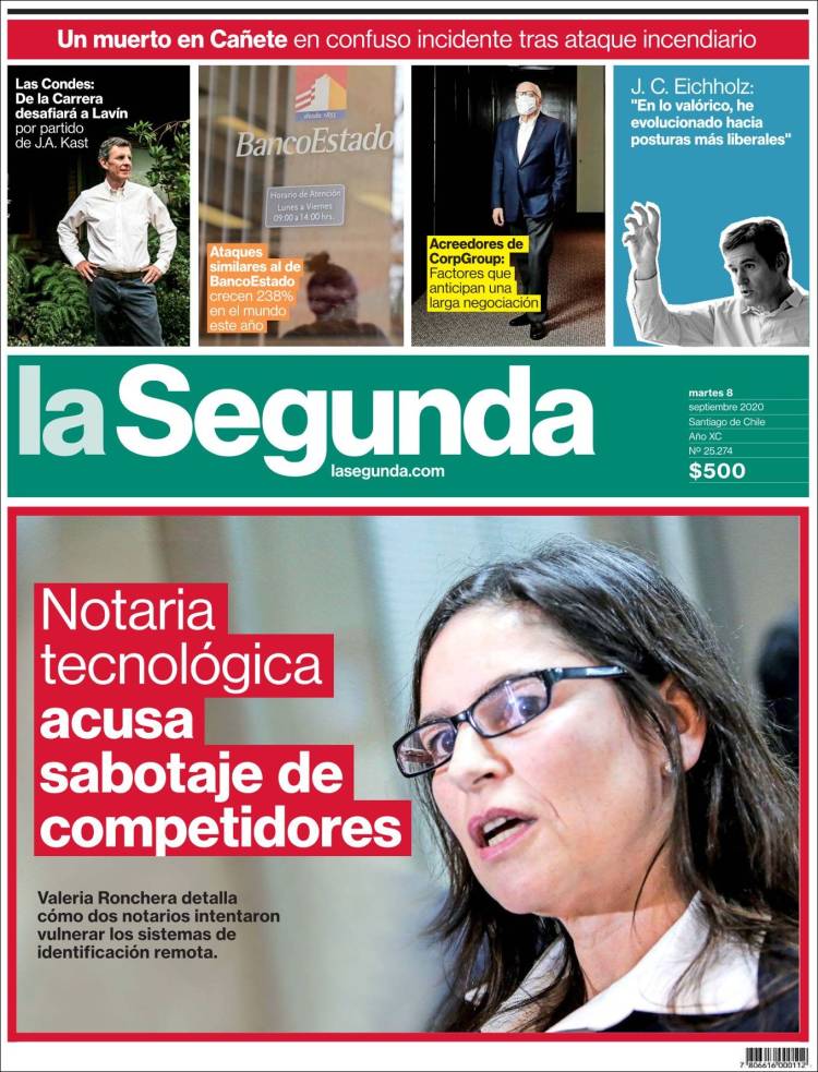 Portada de La Segunda (Chile)