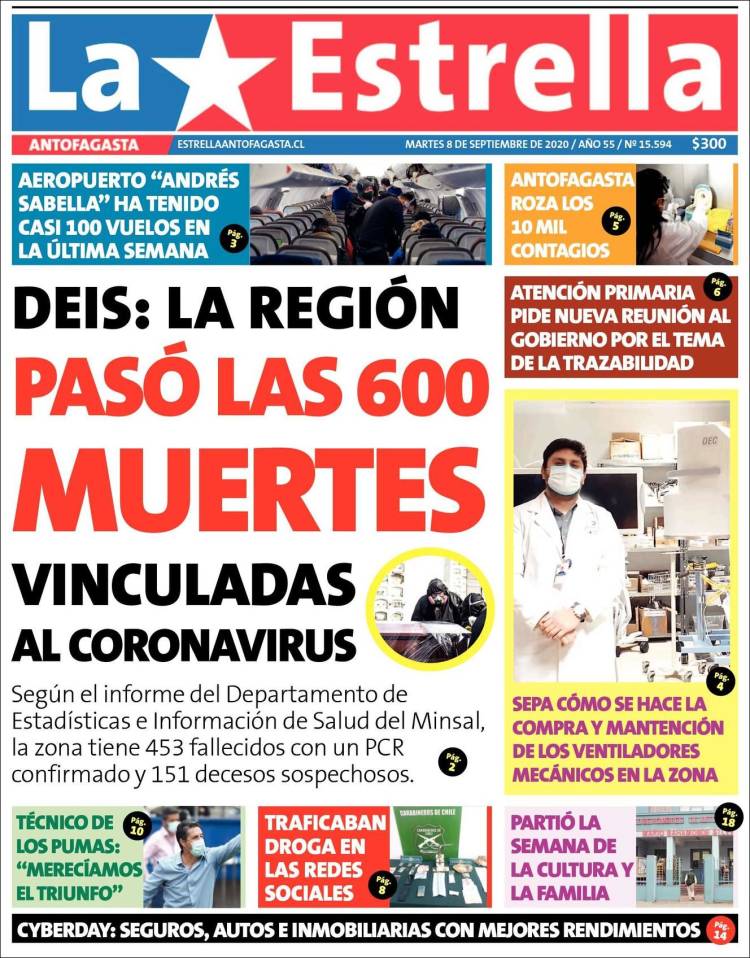 Portada de La Estrella del Norte (Chile)