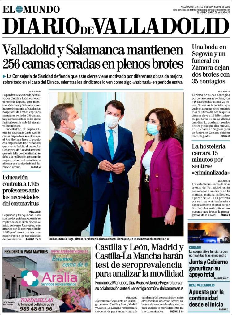 Portada de Diario de Valladolid (España)