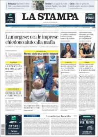 Portada de La Stampa (Italia)