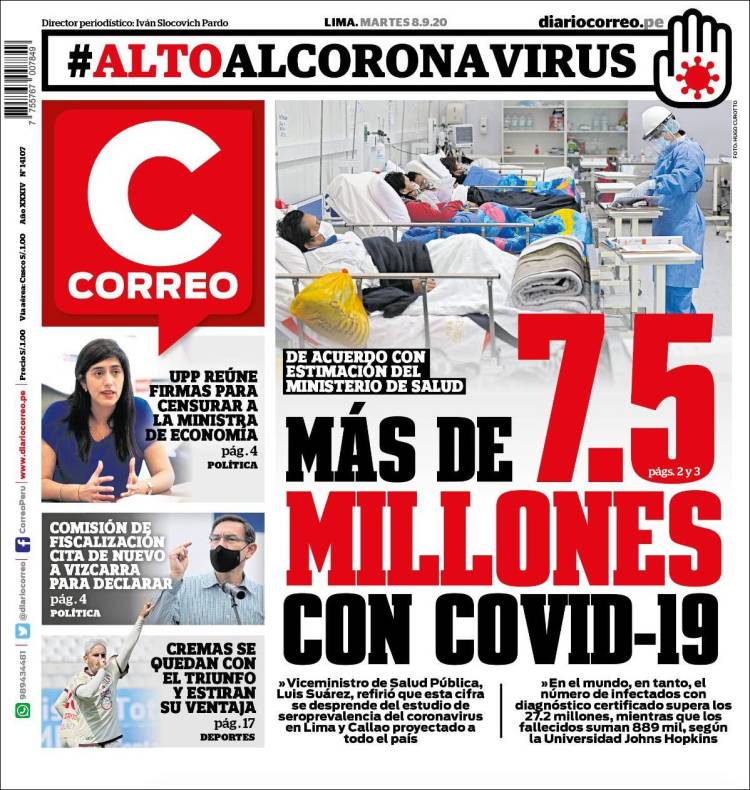 Portada de Diario Correo (Per&uacute;)