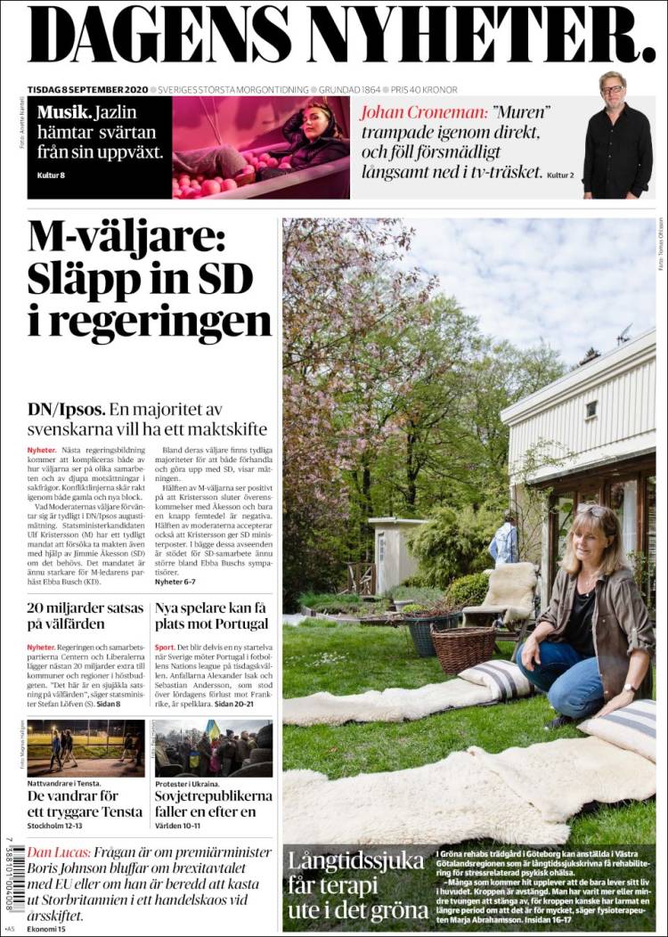 Portada de Dagens Nyheter (Suecia)