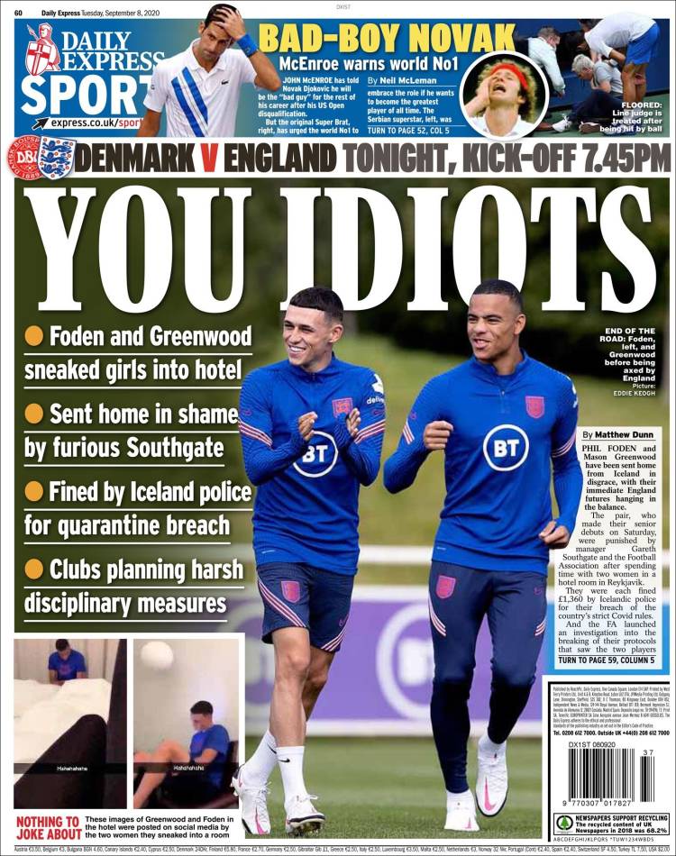 Portada de Express Sport (Reino Unido)