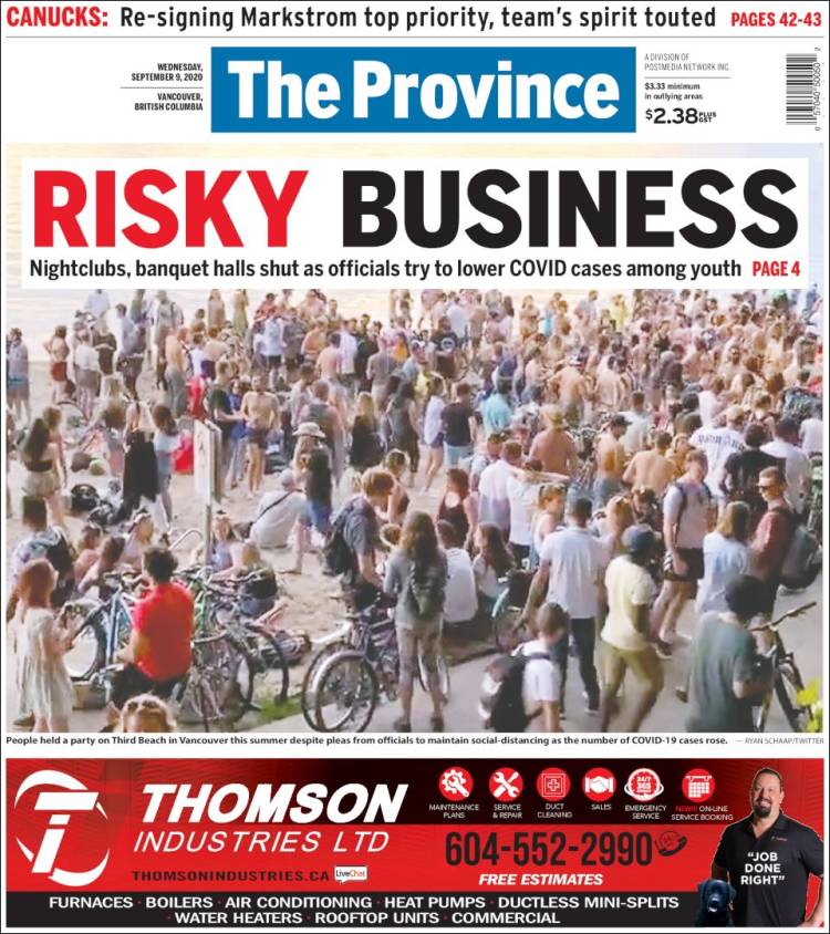 Portada de The Province (Canadá)