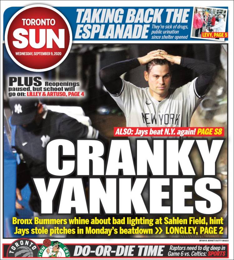Portada de The Toronto Sun (Canadá)