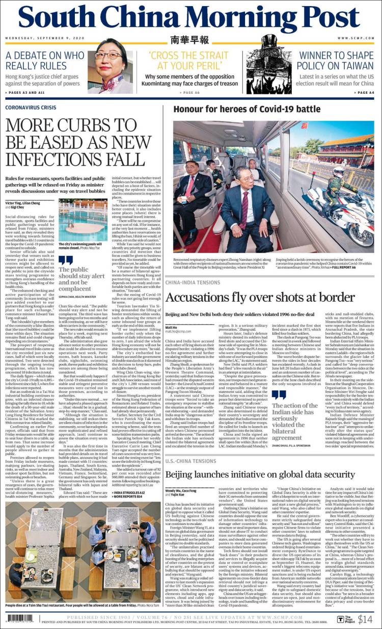 Portada de South China Morning Post (China)