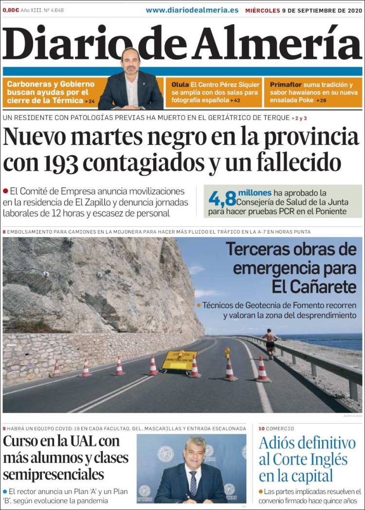 Portada de Diario de Almería (Espa&ntilde;a)