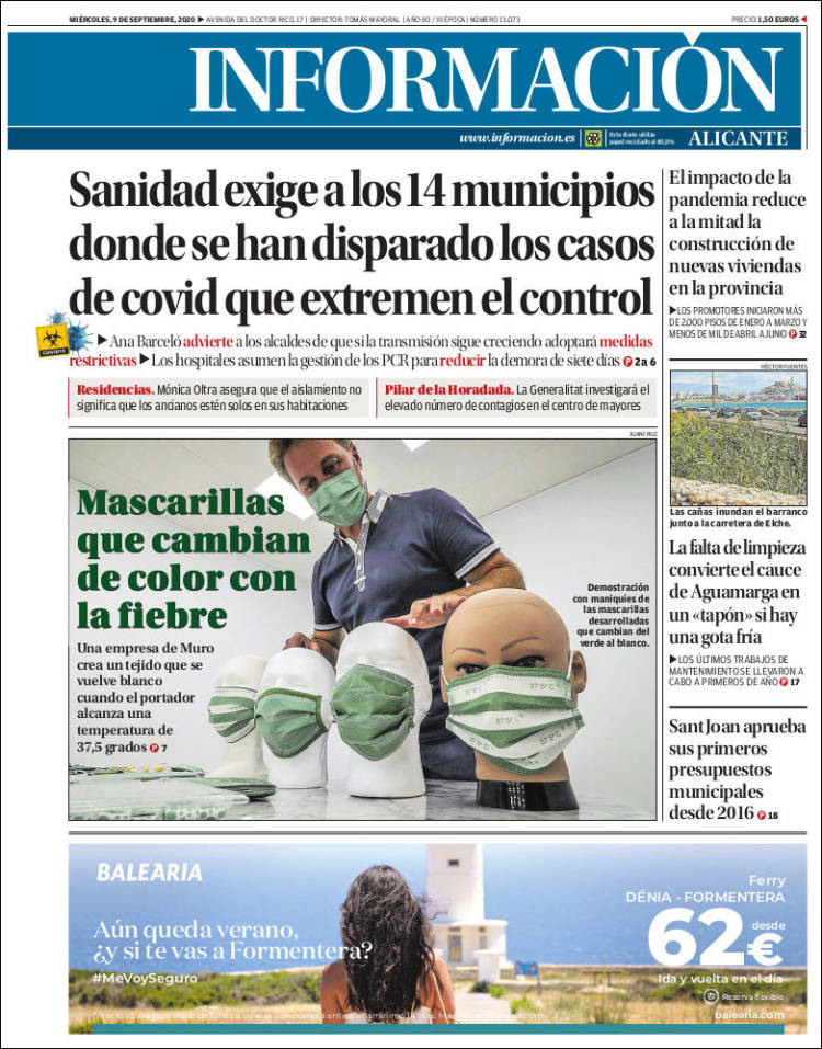 Portada de Diario Información (Espa&ntilde;a)