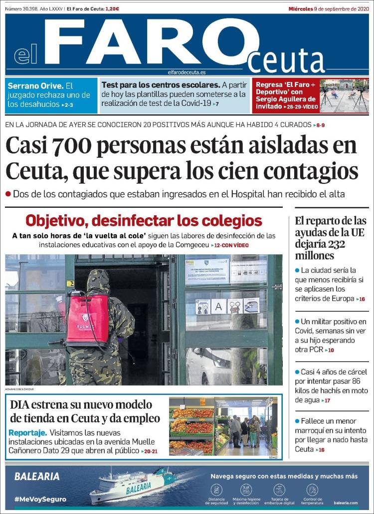 Portada de El Faro de Ceuta (Espa&ntilde;a)