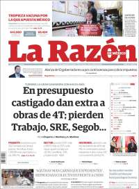 Portada de La Razón (M&eacute;xico)