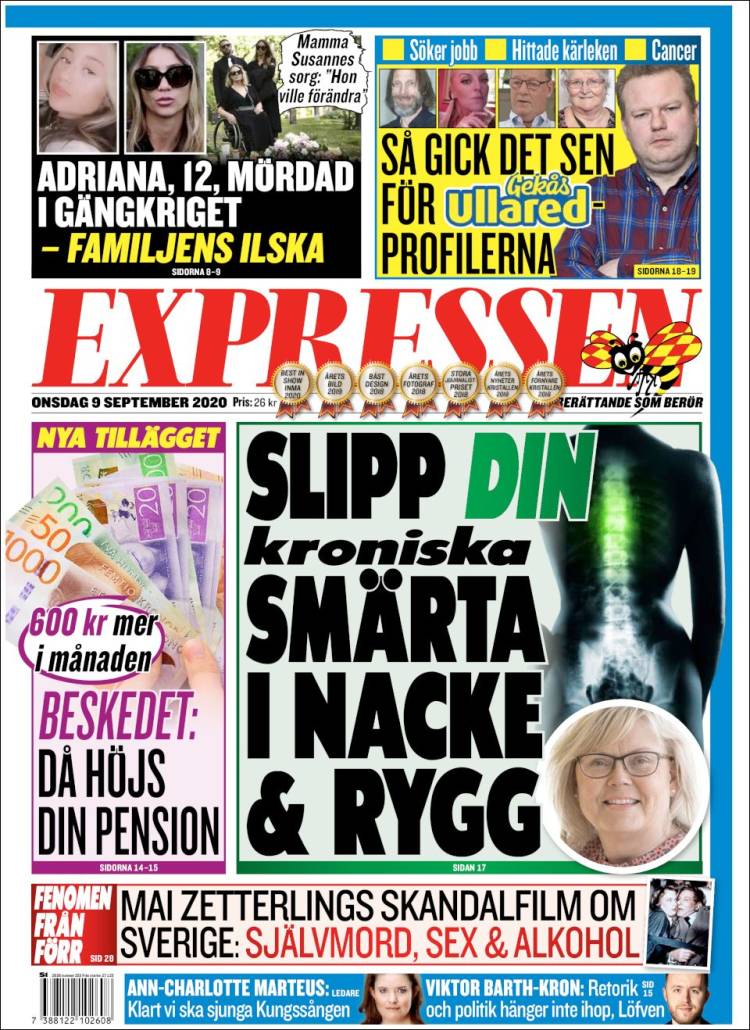 Portada de Expressen (Suecia)