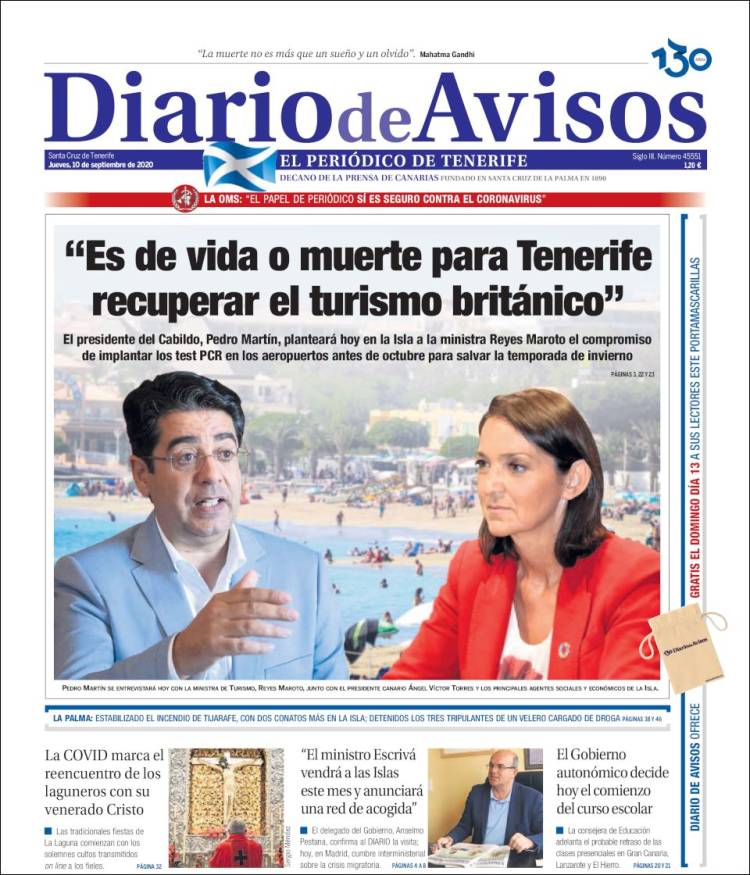 Portada de Diarios de Avisos (Espa&ntilde;a)