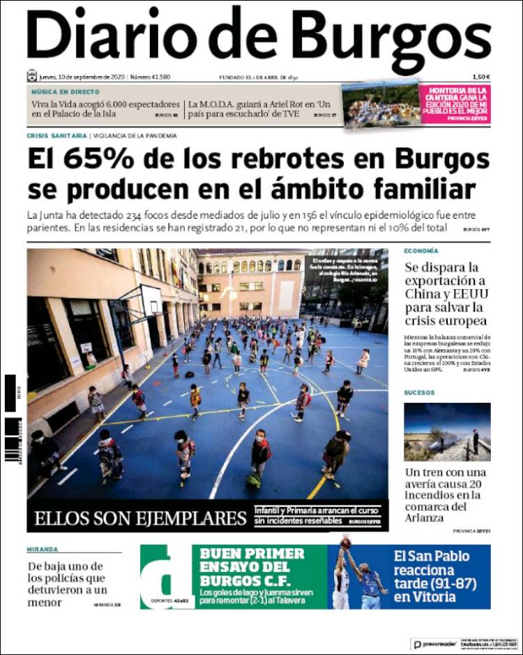 Portada de Diario de Burgos (Espa&ntilde;a)