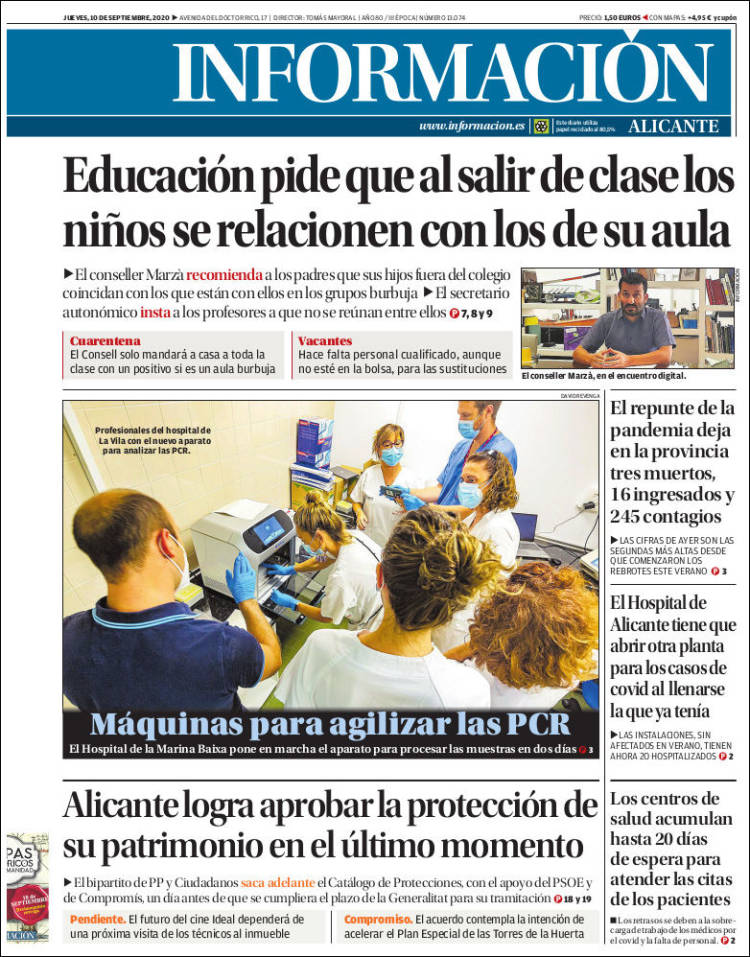 Portada de Diario Información (Espa&ntilde;a)