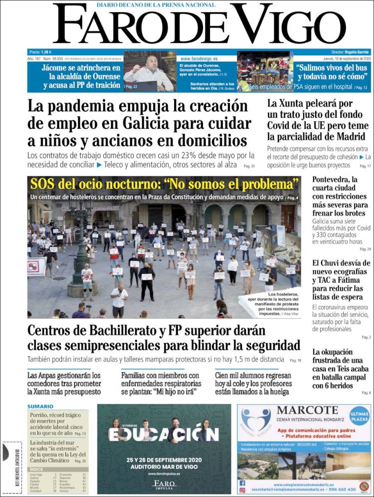 Portada de Faro de Vigo (Espa&ntilde;a)