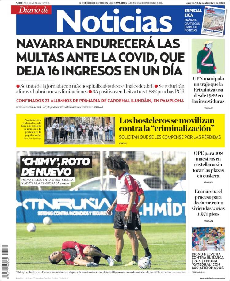Portada de Noticias de Navarra (Espa&ntilde;a)