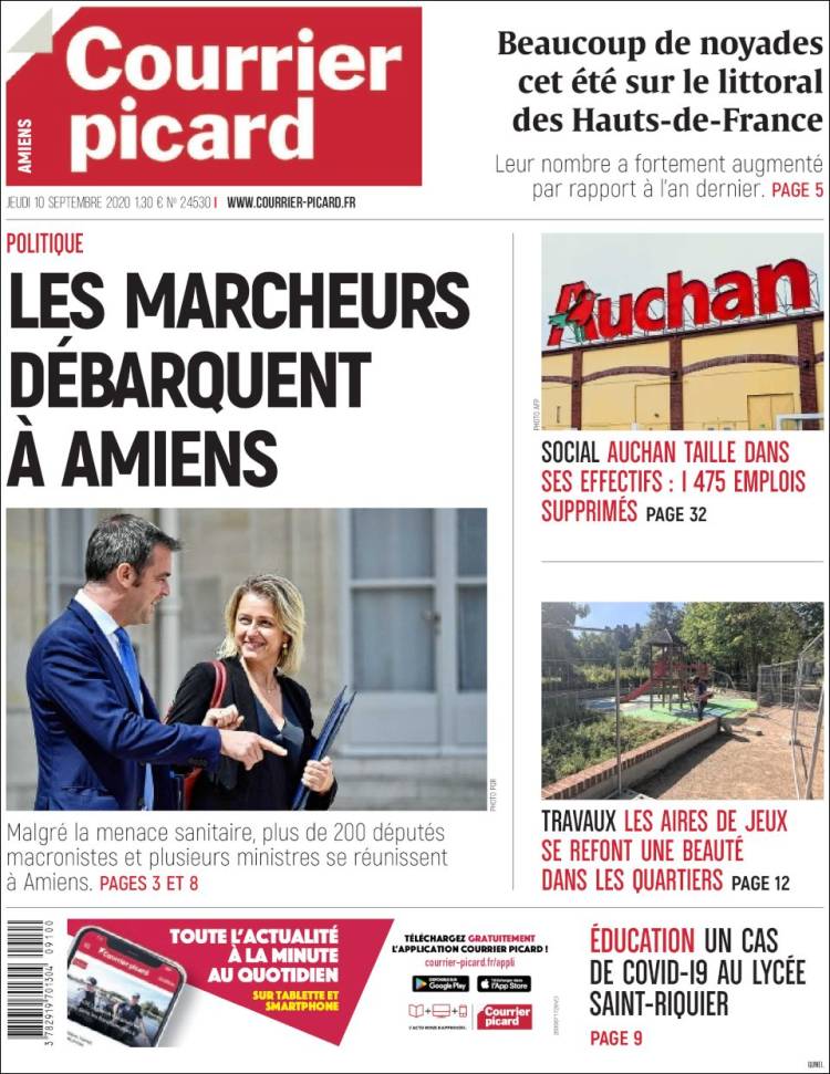Portada de Courrier Picard (Francia)