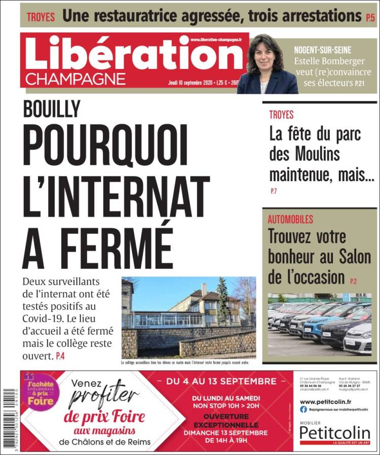Portada de Libération Champagne (Francia)
