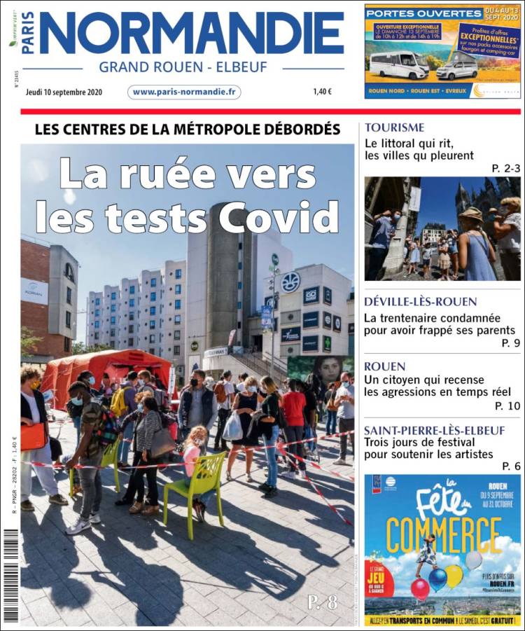 Portada de Paris Normandie (Francia)