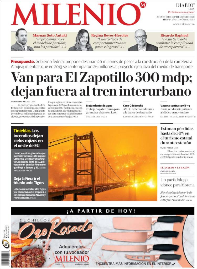 Portada de Milenio de León (México)