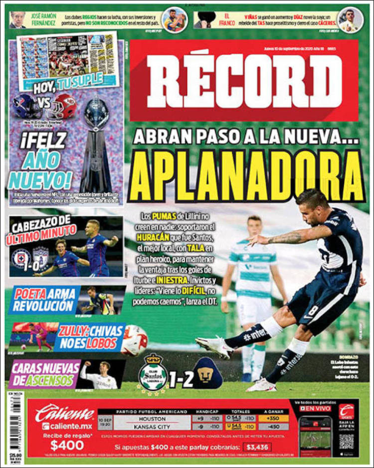 Portada de Record (Mexico)